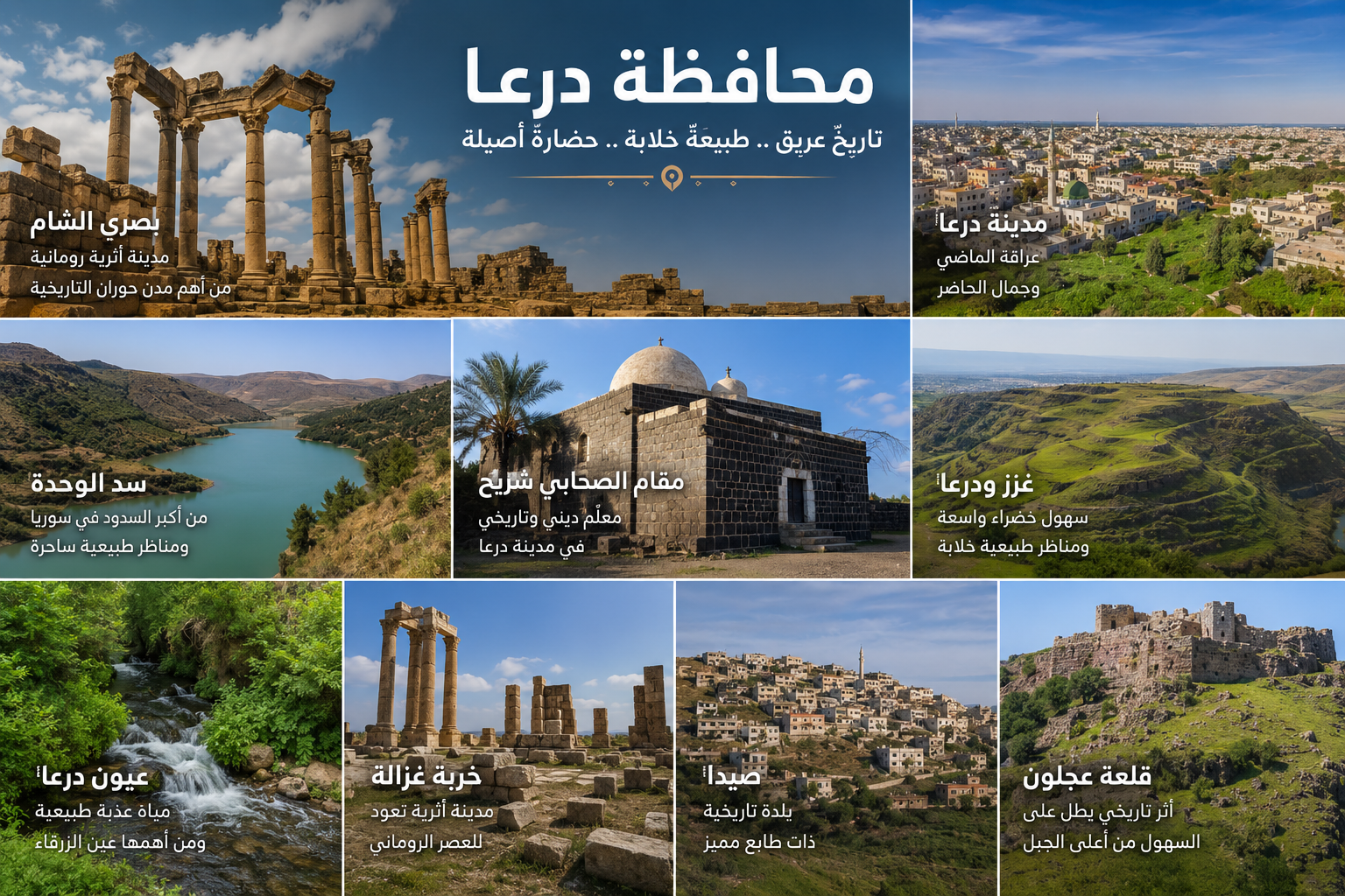أهم معالم محافظة درعا